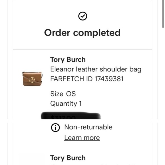 Tory Burch Eleanor Convertible Shoulder Bag in Moose with Receipt - Picture 12 of 12